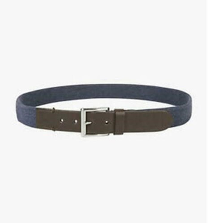 Club Room Men's Casual Stretch Belt  Dark Blue Size Extra Large