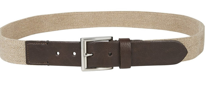 Club Room Men's Casual Stretch Belt  Med Beige Size Large