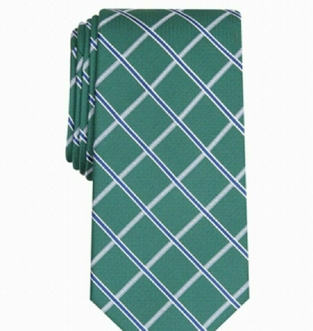 Club Room Men's Grid Tie Green Size Regular