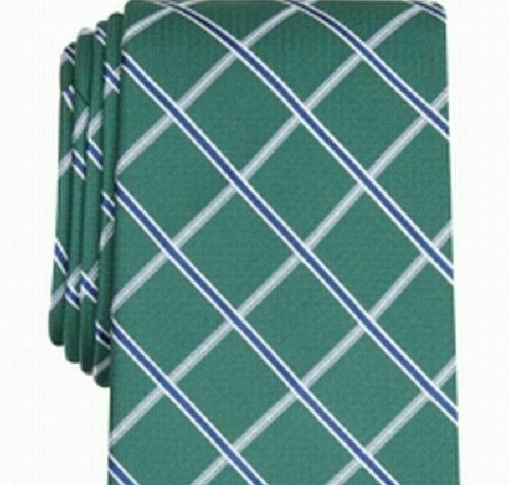 Club Room Men's Grid Tie Green Size Regular