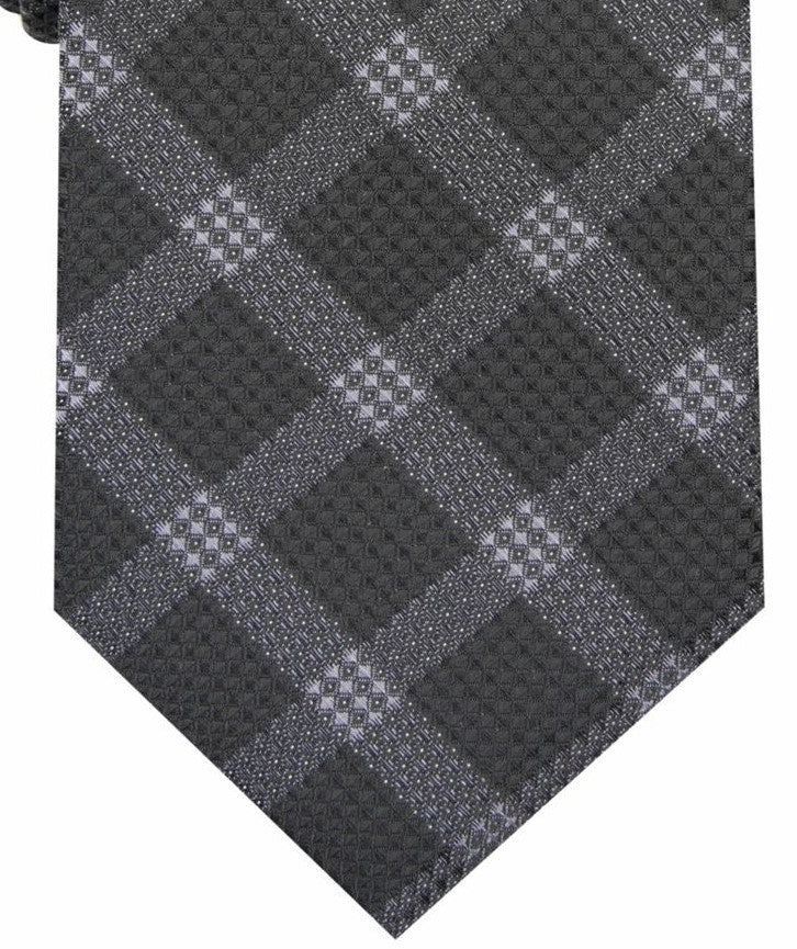 Alfani Men's Check Tie Black Size Regular