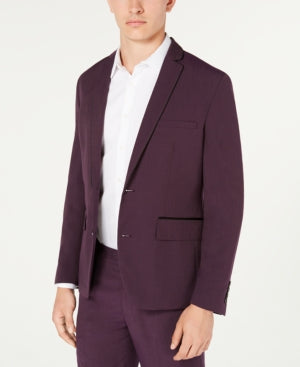 INC International Concepts Men's Slim Fit Skull Lined Blazer Purple Size Large