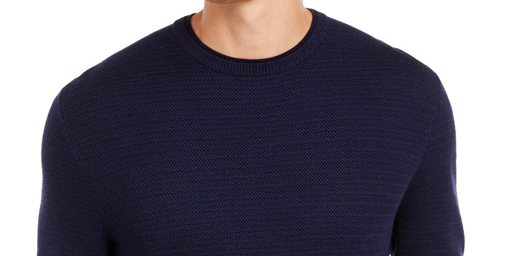 Tasso Elba Men's Supima Cotton Crewneck Sweater Blue Size Small