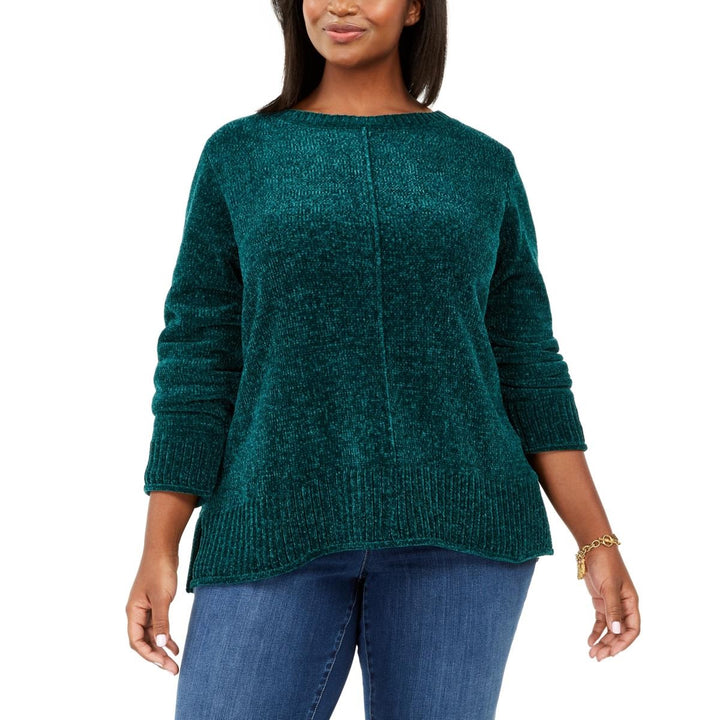 Style & co Women's Petite Chenille Sweater Green Size Petite