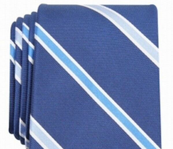 Club Room Men's Stripe Tie Blue Size Regular