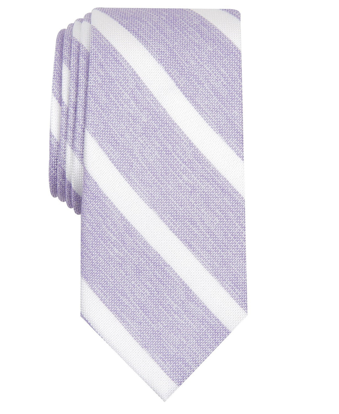 Bar III Men's Lovett Stripe Skinny Tie Purple Size Regular