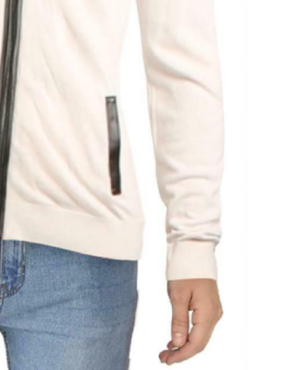 INC International Concepts Men's Zip-Front Cardigan Snowfall White Size Large