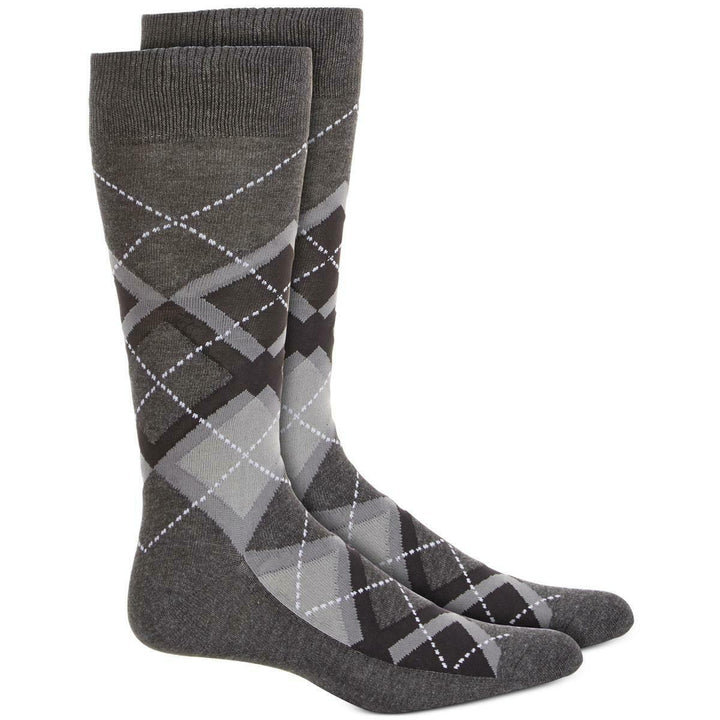 Alfani Men's Argyle Socks Dark Gray Size Regular