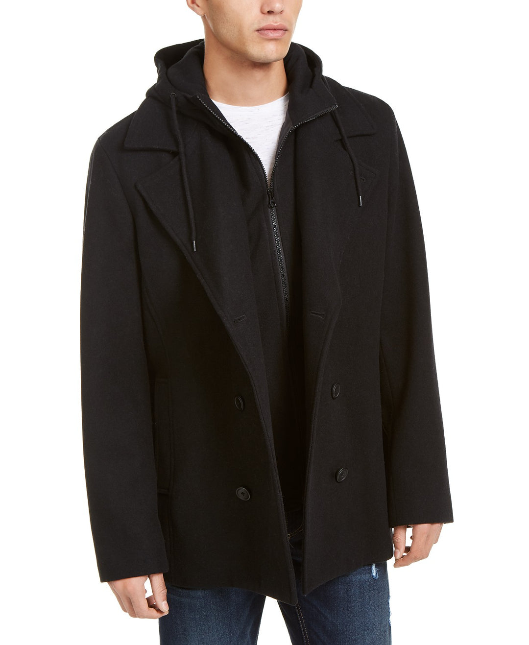 American Rag Men's Miles Solid Bib Peacoat Black Size Medium