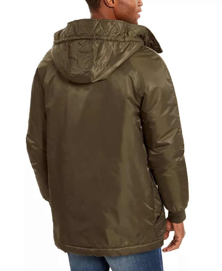 American Rag Men's Newton Hooded Parka Jacket Olive Size Small