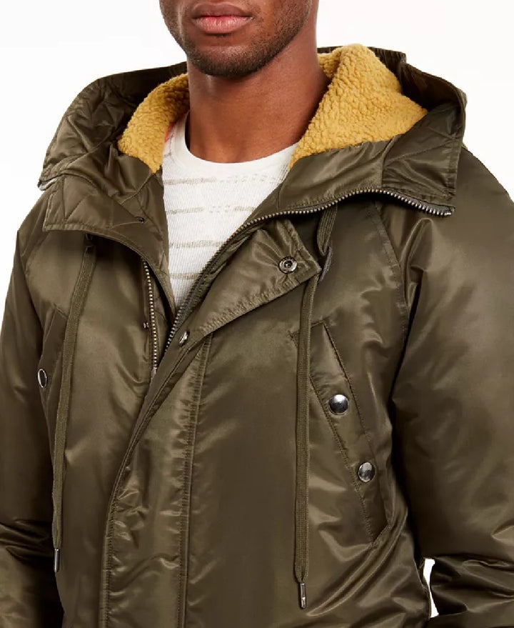 American Rag Men's Newton Hooded Parka Jacket Olive Size Small