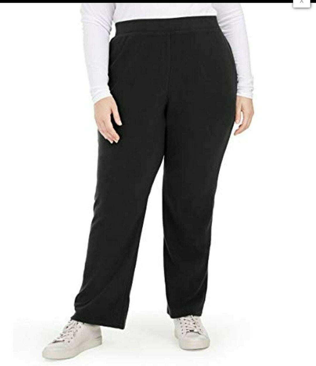 Karen Scott Plus Size Warm-Up Pants Black Size 3X