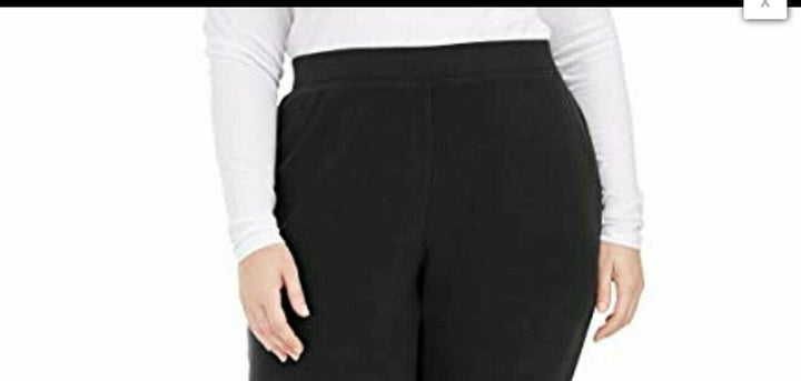 Karen Scott Plus Size Warm-Up Pants Black Size 3X