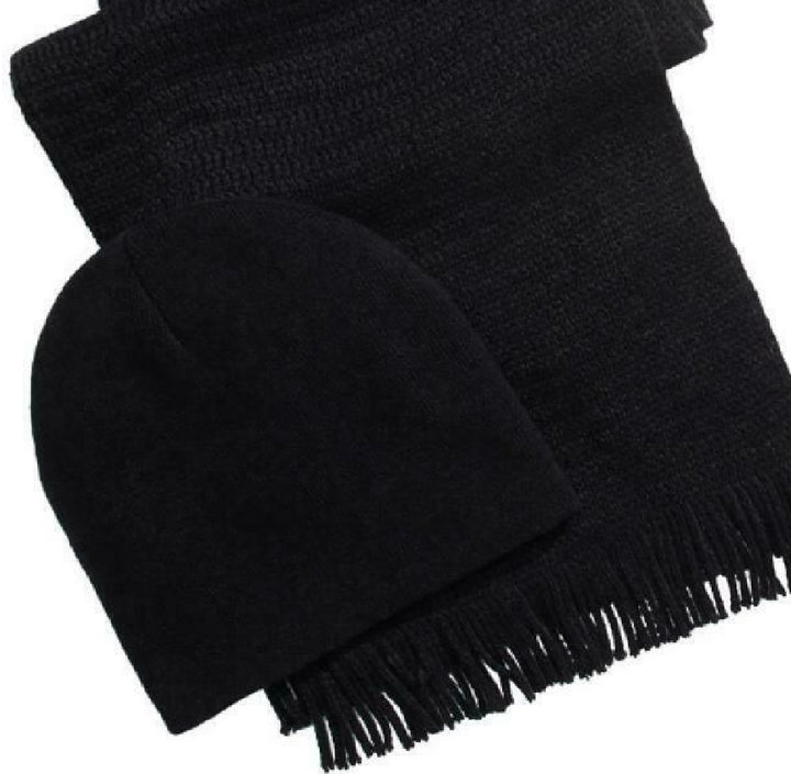 Alfani Men's Beanie & Scarf Gift Set Black Size One Size