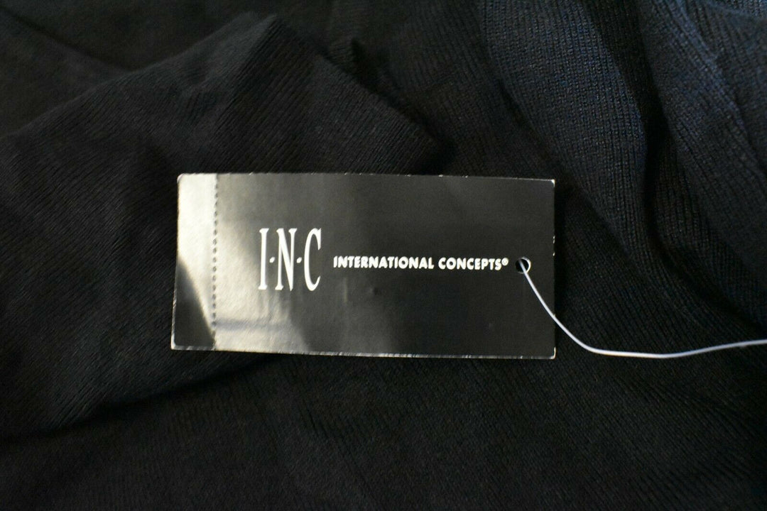 INC International Concepts Women's Chain-Belt Sweater Tunic Black Size Extra Large