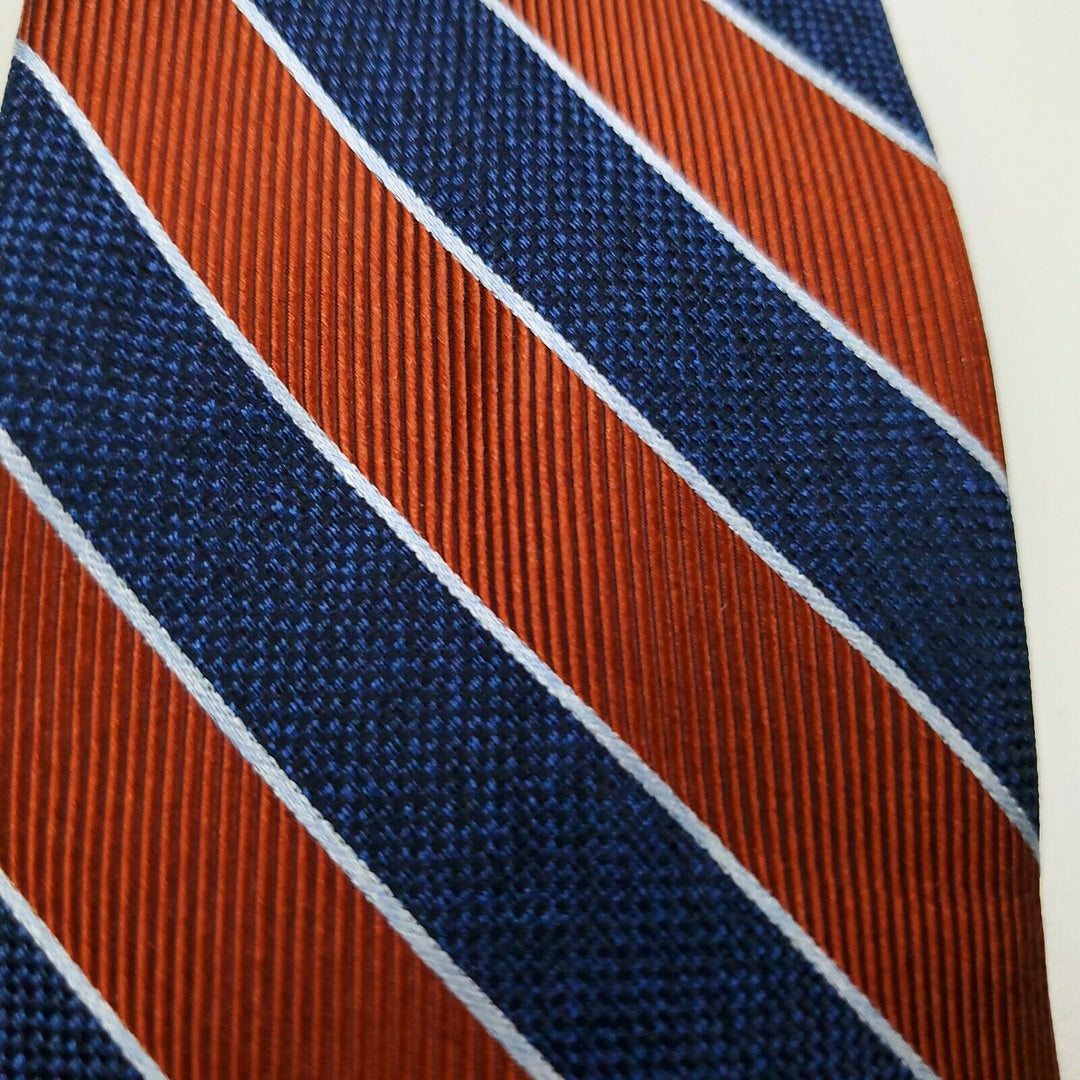 Club Room Men's Classic Stripe Tie Brown Size Regular