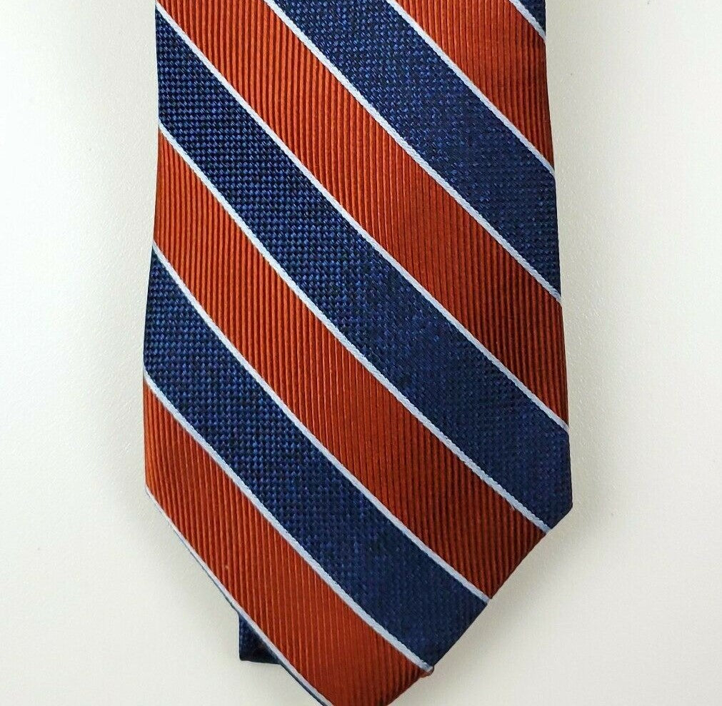 Club Room Men's Classic Stripe Tie Brown Size Regular