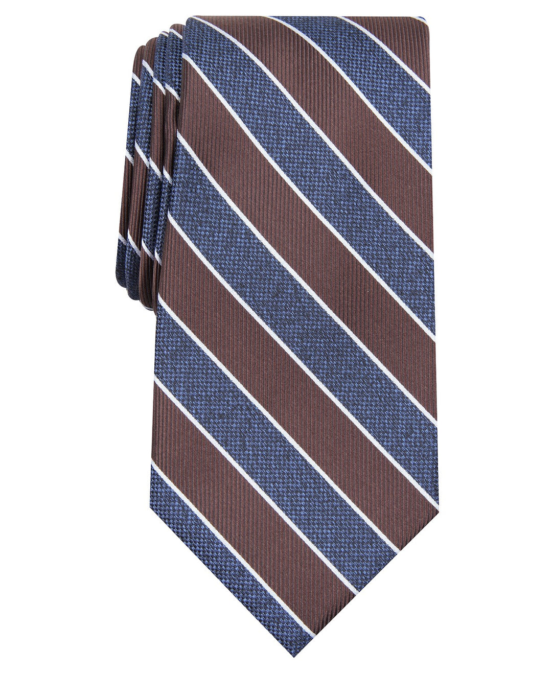 Club Room Men's Classic Stripe Tie Gray Size Regular