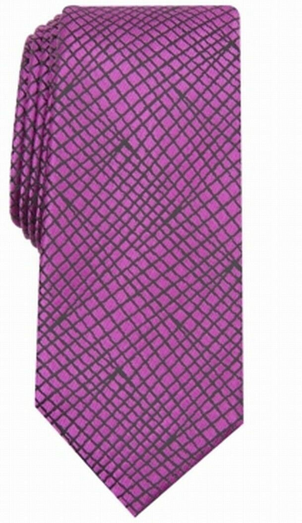 Alfani Men's Slim Abstract Tie Purple Size Regular