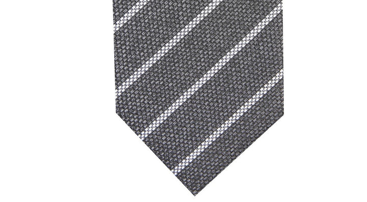 Alfani Men's Slim Stripe Tie Gray Stripe Size Regular