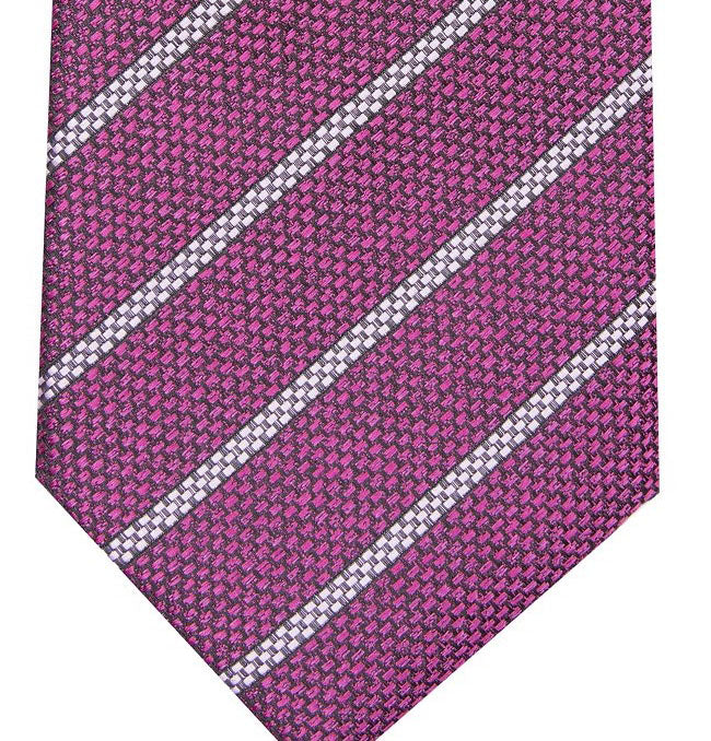 Alfani Men's Slim Stripe Tie Pink Size Regular