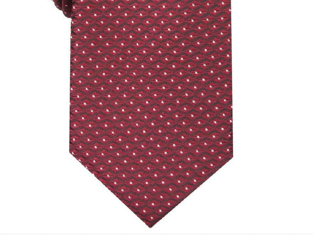 Alfani Men's Slim Geometric Tie Red Size Regular