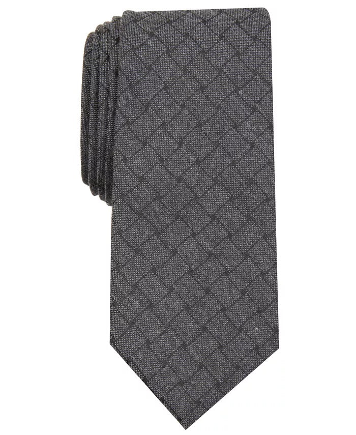 Alfani Men's Solid Mode Tie Charcoal Size Regular