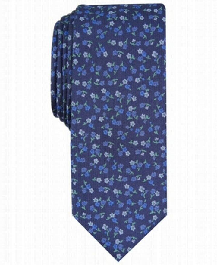 Bar III Men's Penrose Skinny Floral Tie Navy Size Regular