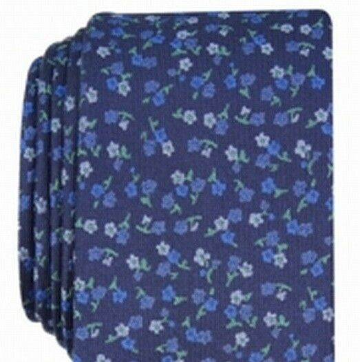 Bar III Men's Penrose Skinny Floral Tie Navy Size Regular