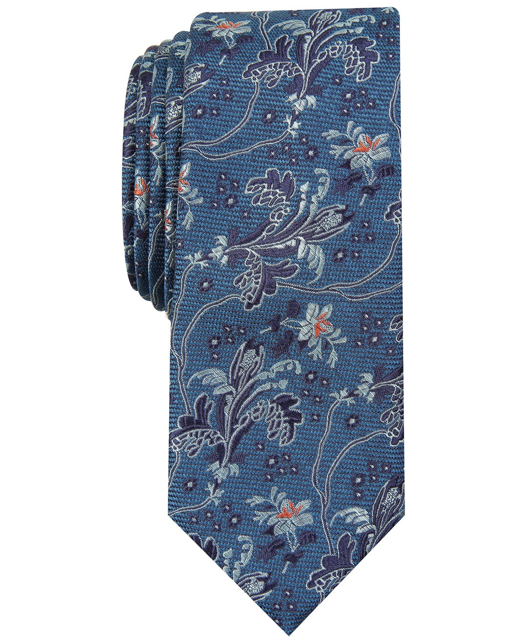 Bar III Men's Edison Skinny Floral Tie Navy Size Regular