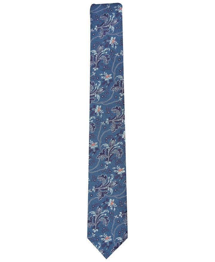 Bar III Men's Edison Skinny Floral Tie Navy Size Regular