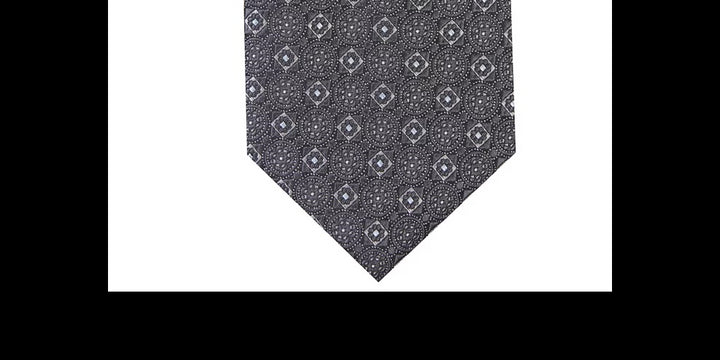 Tasso Elba Men's Classic Neat Silk Tie Black Size Regular