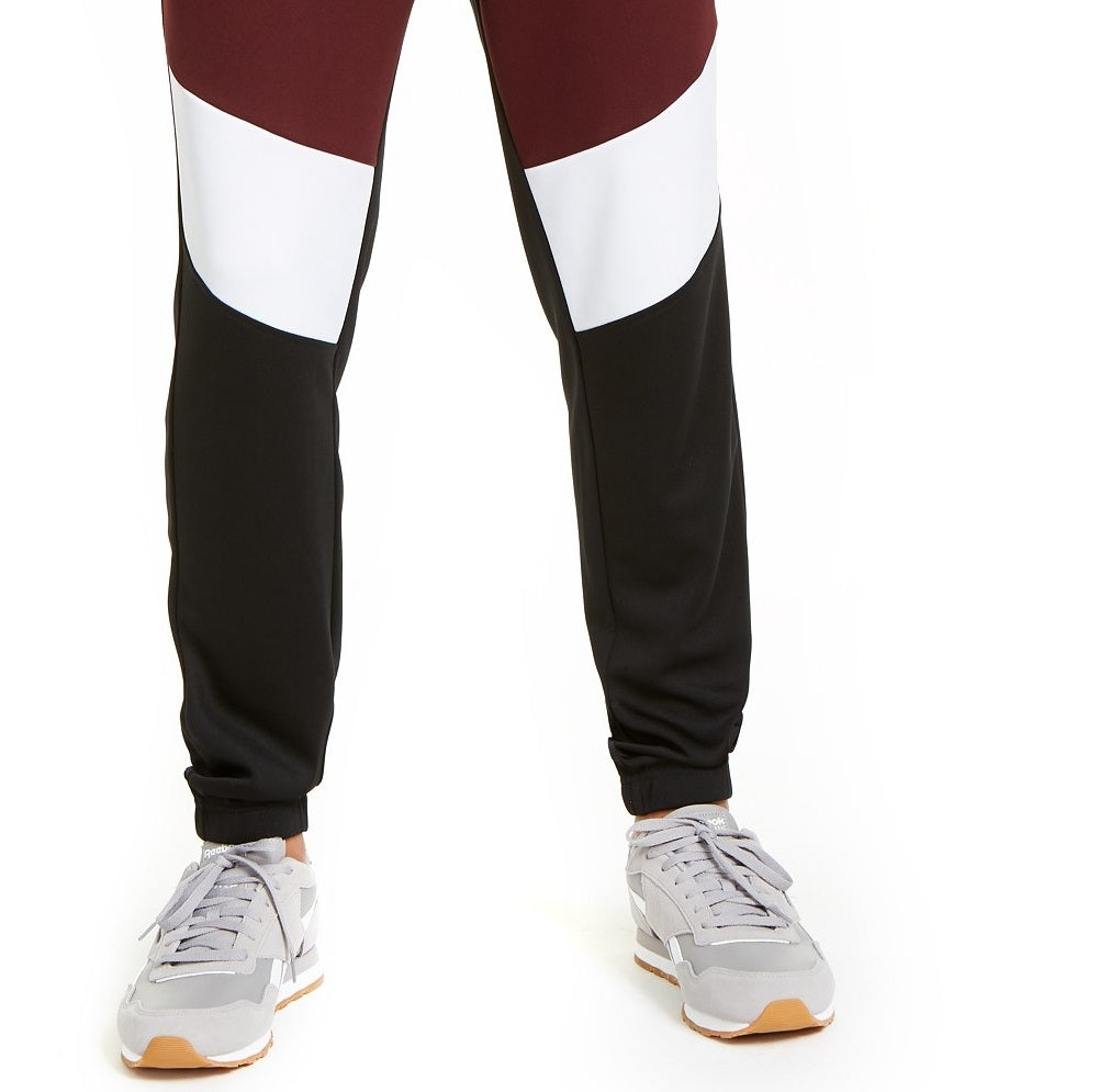 Ideology Men's Colorblocked Track Pants Wine Black