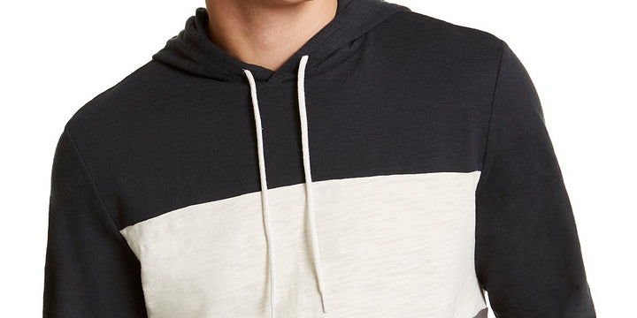 Sun + Stone Men's Colorblocked Hoodie Black