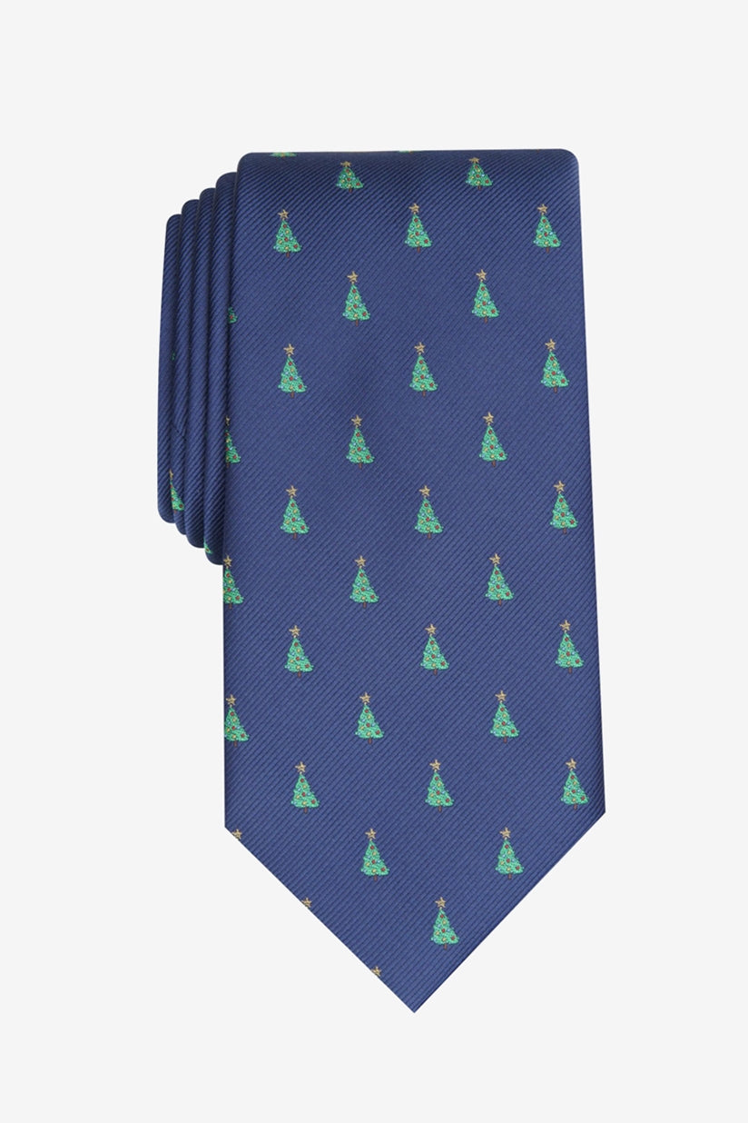 Club Room Men's Classic Evergreen Neat Tie Blue Size Regular