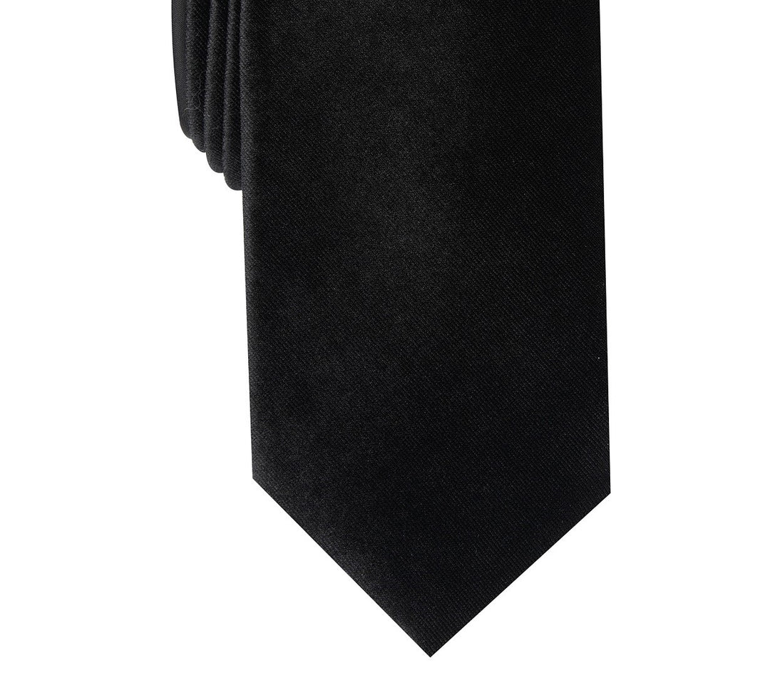 Alfani Men's Slim Velvet Tie Black Size Regular