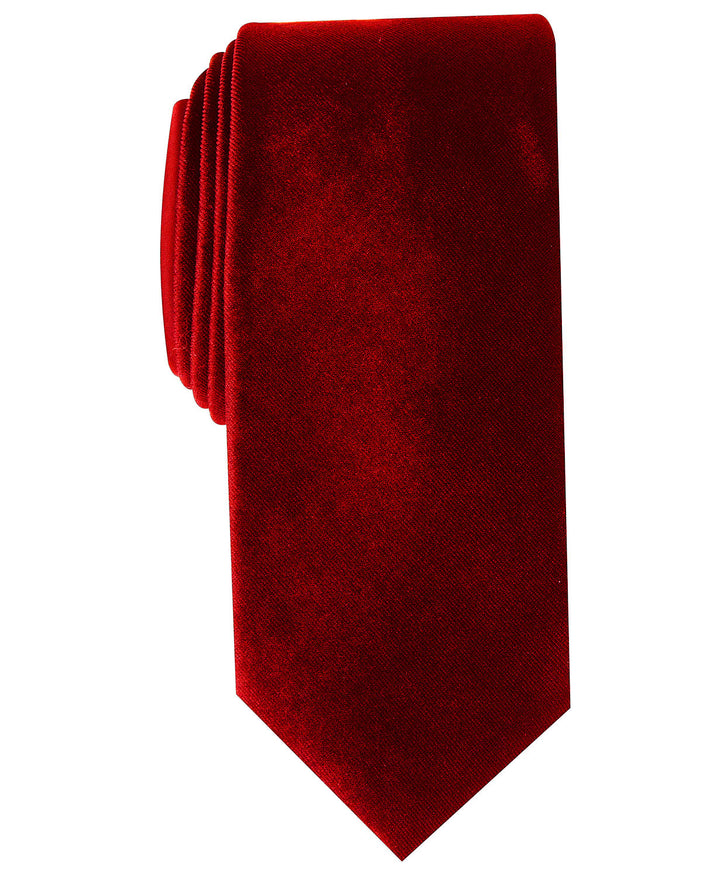 Alfani Men's Slim Velvet Tie Red Size Regular