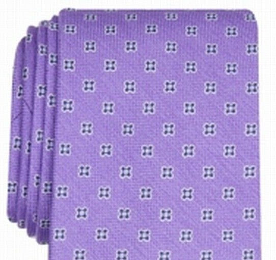 Club Room Men's Classic Floral Neat Tie Purple Size Regular