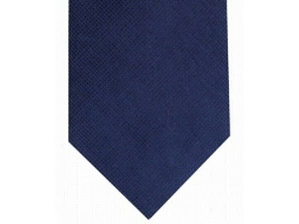 Bar III Men's Harbor Skinny Textured Mini-Grid Tie  Navy Size Regular
