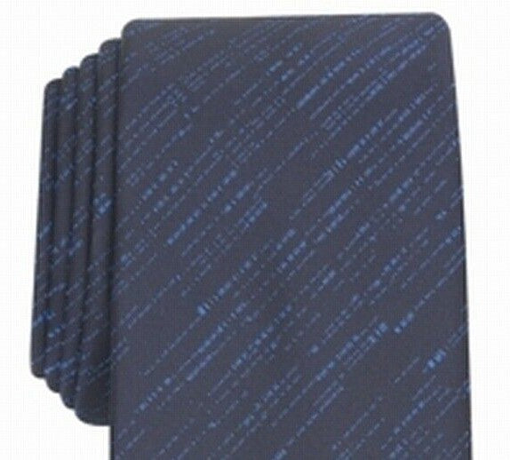 Alfani Men's Slim Textured Tie Navy Size Regular