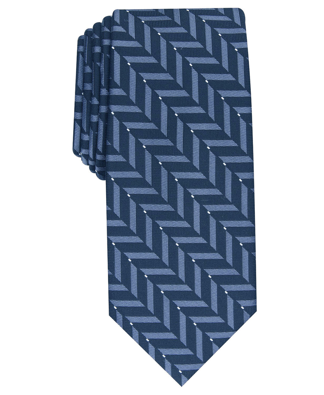 Alfani Men's Slim Geometric Tie Blue Size Regular