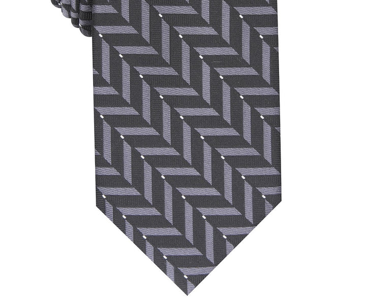 Alfani Men's Slim Geometric Tie  Black Size Regular