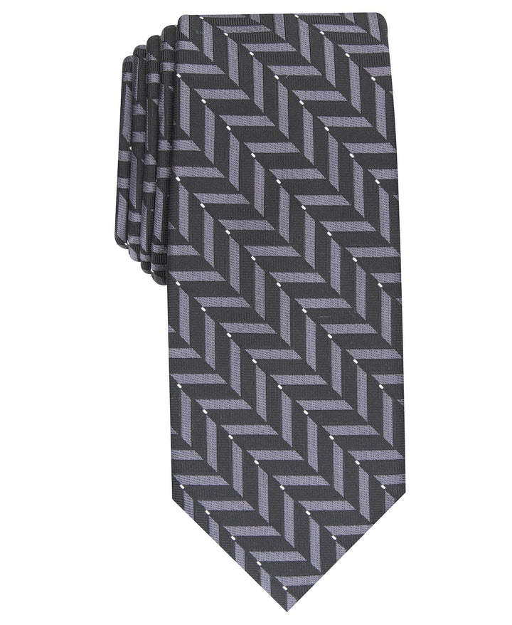 Alfani Men's Slim Geometric Tie Navy Size Regular