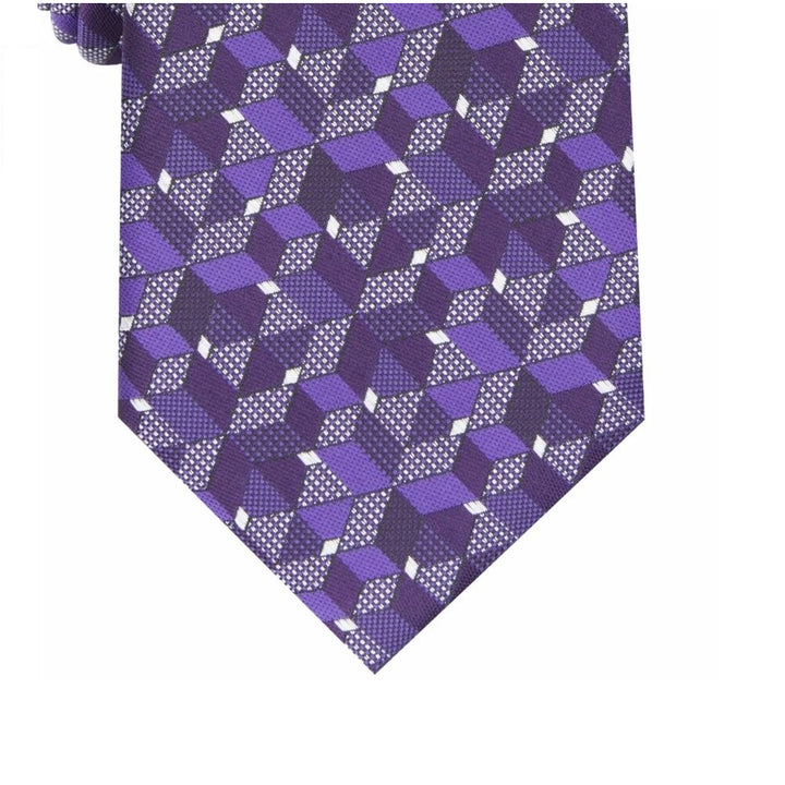 Alfani Men's Slim Geo Tie Purple One Size