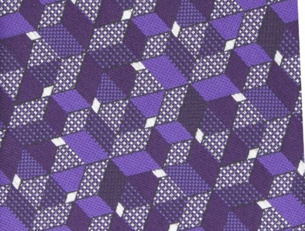 Alfani Men's Slim Geo Tie Purple One Size