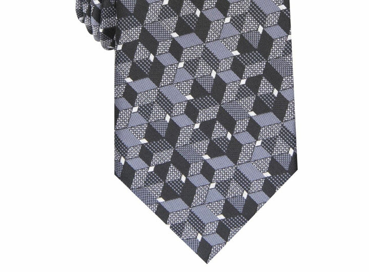 Alfani Men's Slim Geo Tie Black - Size Regular