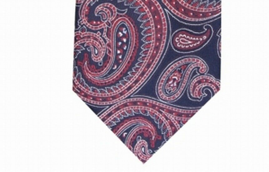 Tasso Elba Men's Paisley Silk Tie Red Size Regular