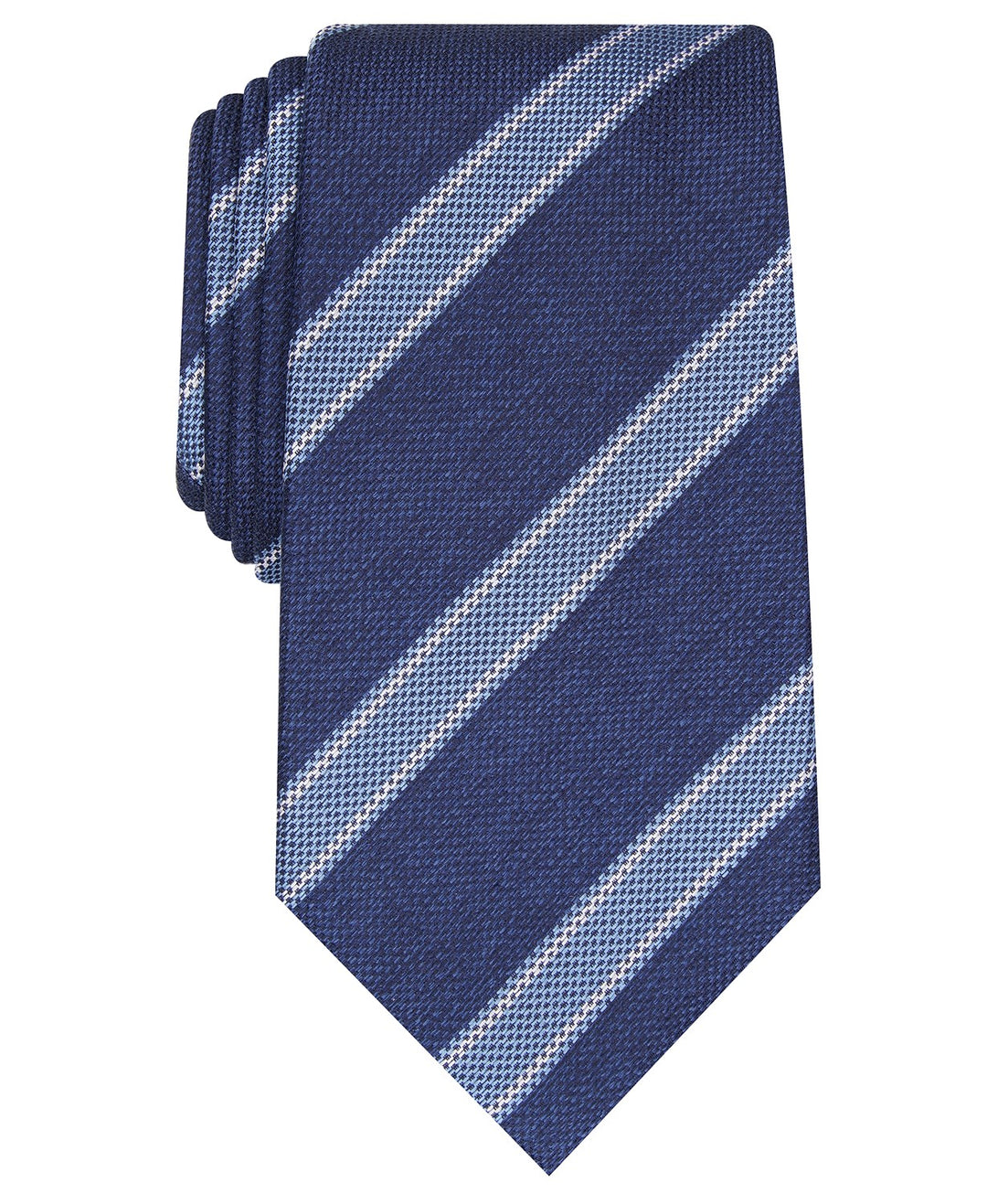 Tasso Elba Men's Classic Stripe Silk Tie Navy Size Regular