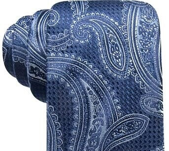 Tasso Elba Men's Classic Paisley Silk Tie Navy Size Regular