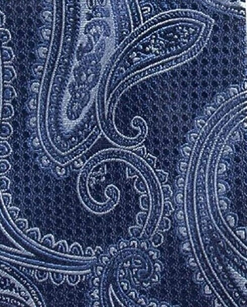 Tasso Elba Men's Classic Paisley Silk Tie Navy Size Regular